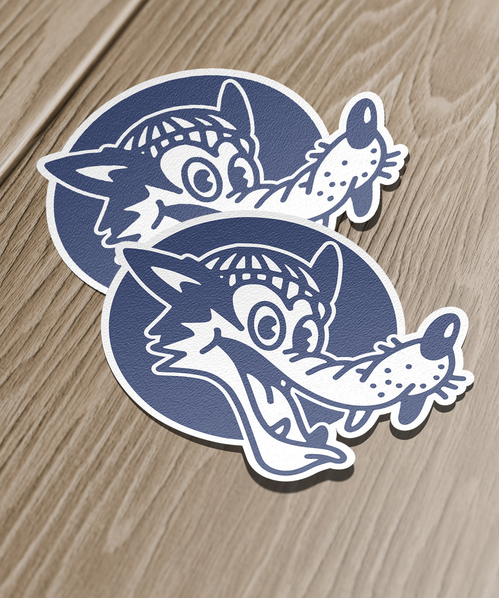 Domino Wolf Head Sticker (2 Pack)